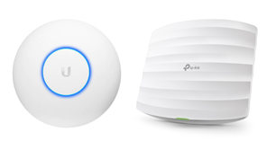 Ubiquiti (left) and TP-Link (right) Wireless Access Points WAP